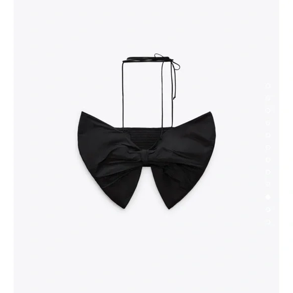 Zara BANDEAU BOW TOP LIMITED EDITION